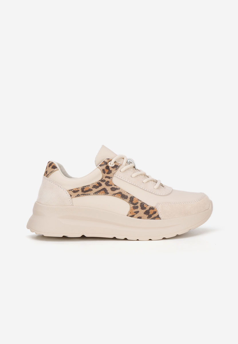 Sneakers γυναικεια δερματινα Arkania μπεζ