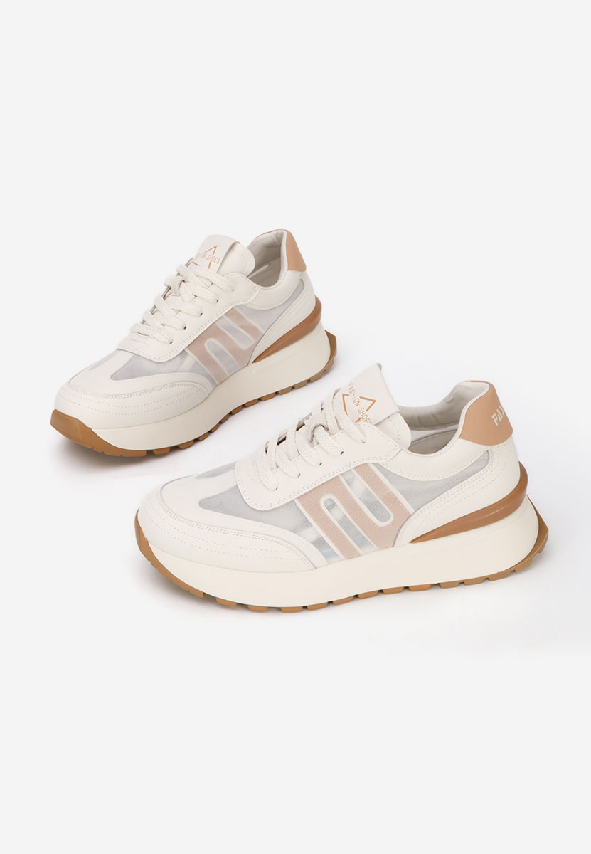 Sneakers γυναικεια δερματινα Vladia μπεζ