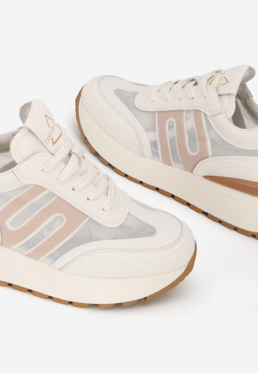 Sneakers γυναικεια δερματινα Vladia μπεζ