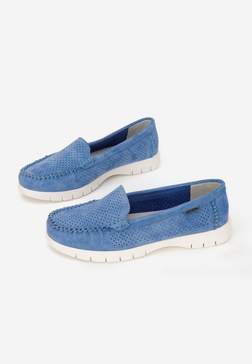 Μοκασίνια γυναικεια δερματινα Irsaia μπλε