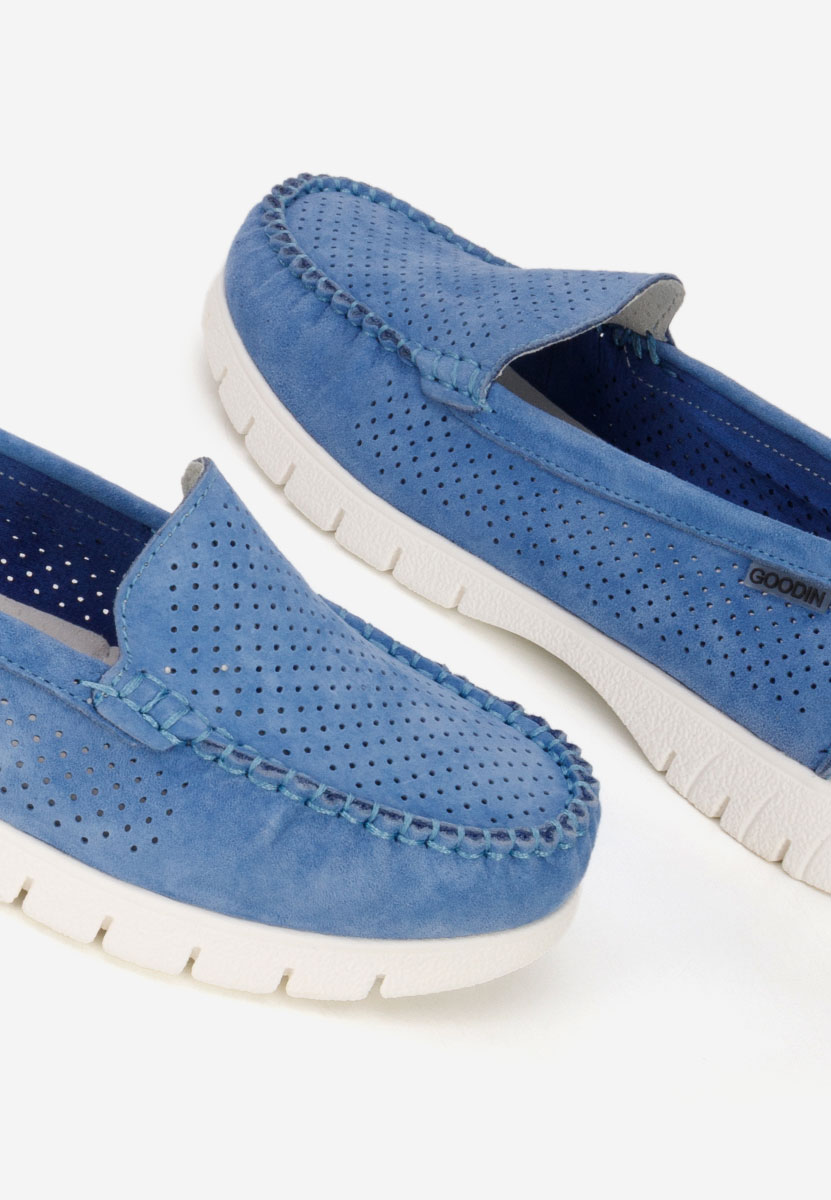 Μοκασίνια γυναικεια δερματινα Irsaia μπλε