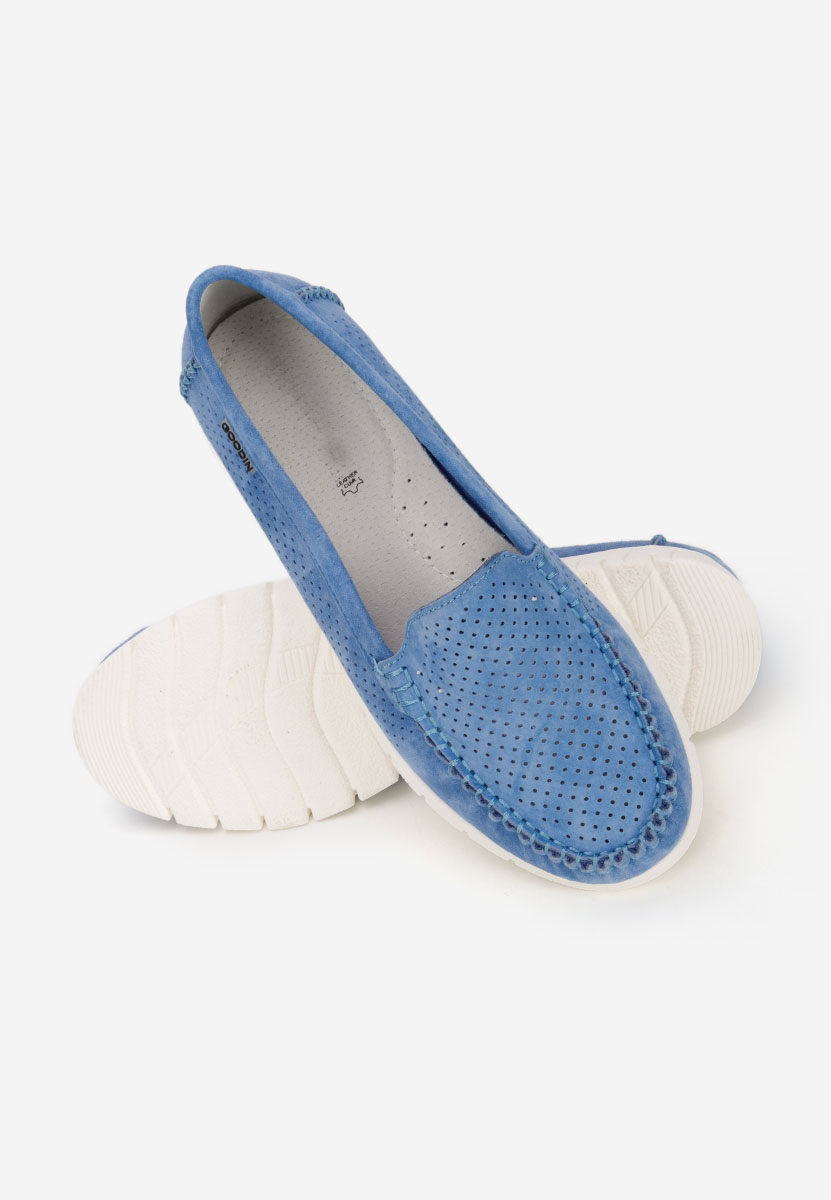 Μοκασίνια γυναικεια δερματινα Irsaia μπλε