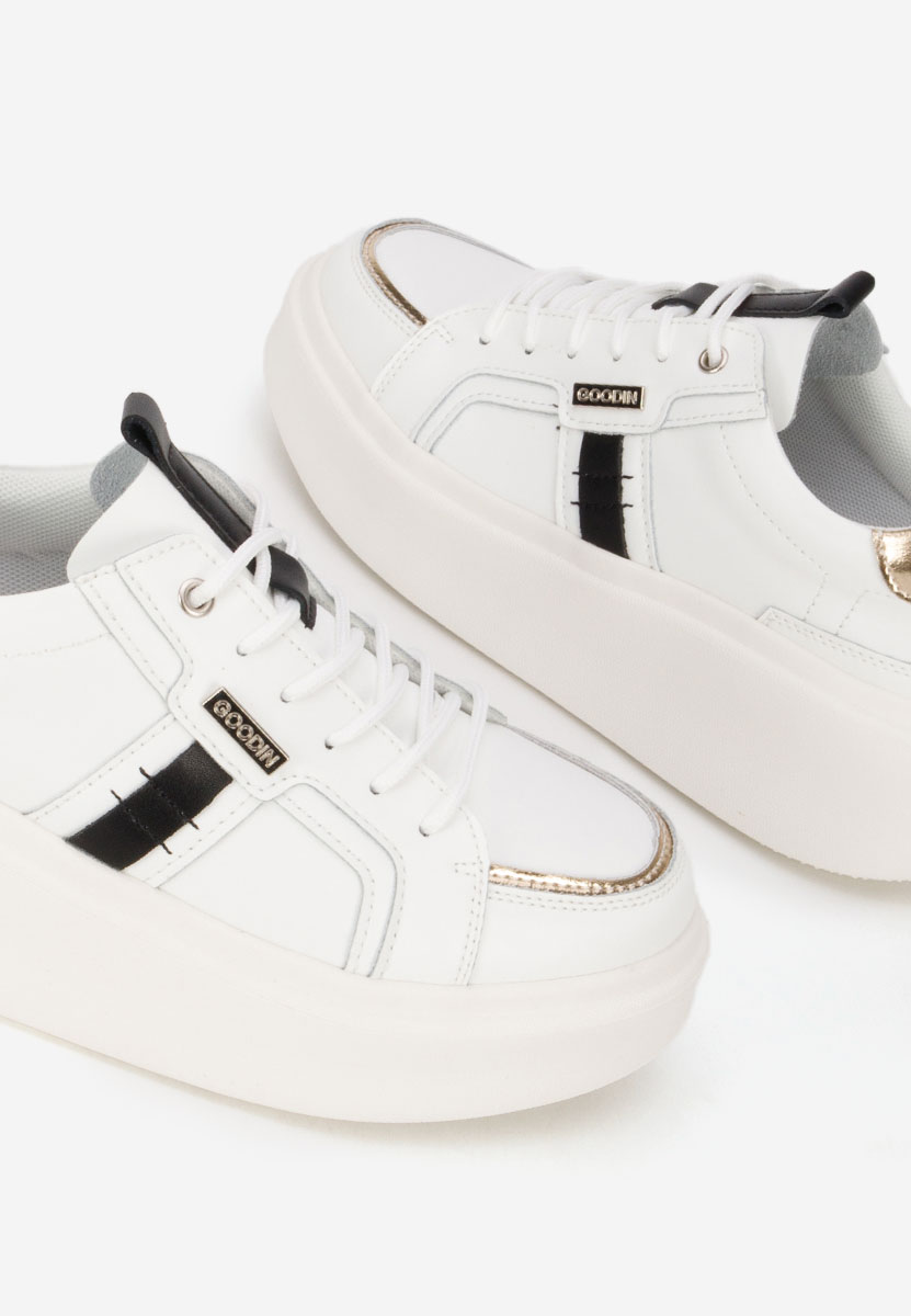 Sneakers γυναικεια δερματινα Angeliana λευκά