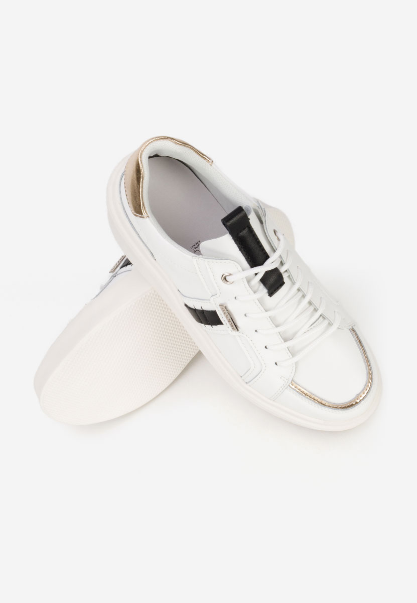 Sneakers γυναικεια δερματινα Angeliana λευκά