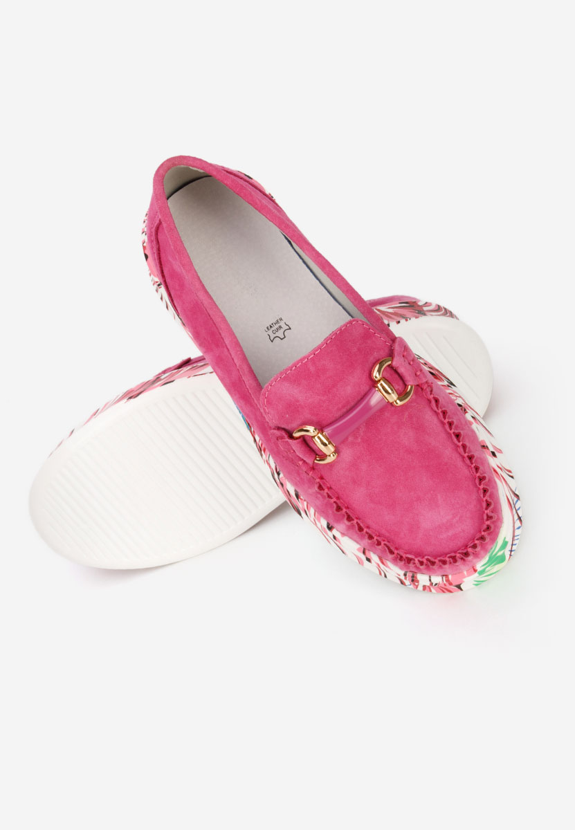 Μοκασίνια γυναικεια δερματινα Tanielia φούξια