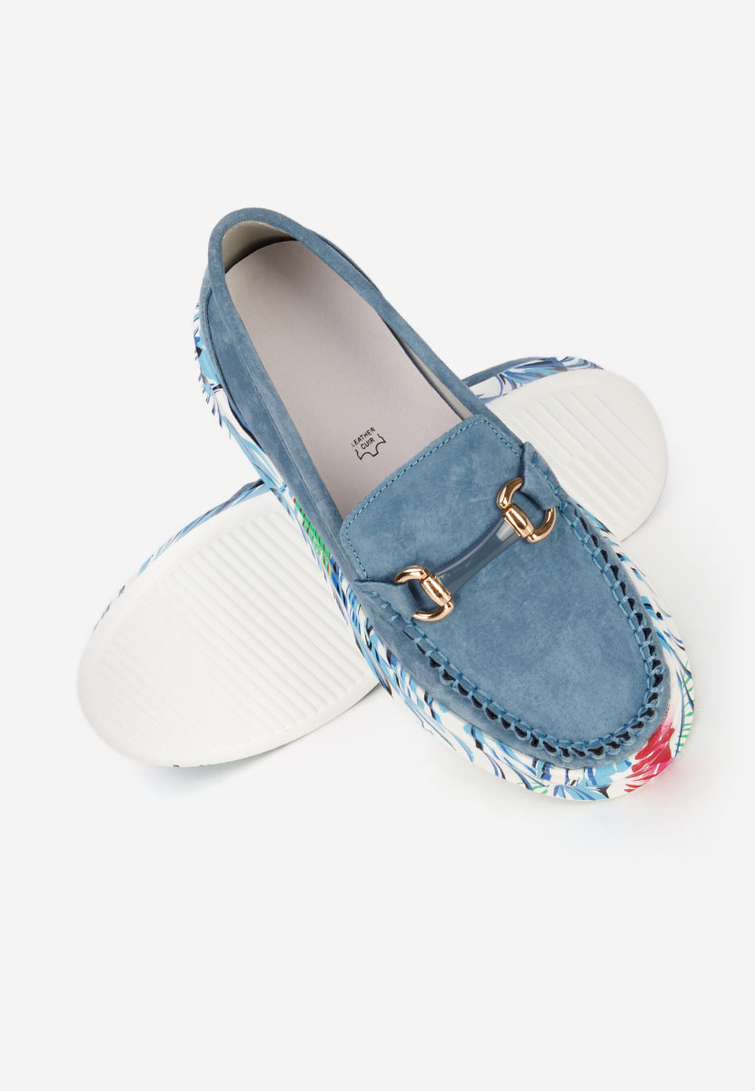 Μοκασίνια γυναικεια δερματινα Tanielia μπλε