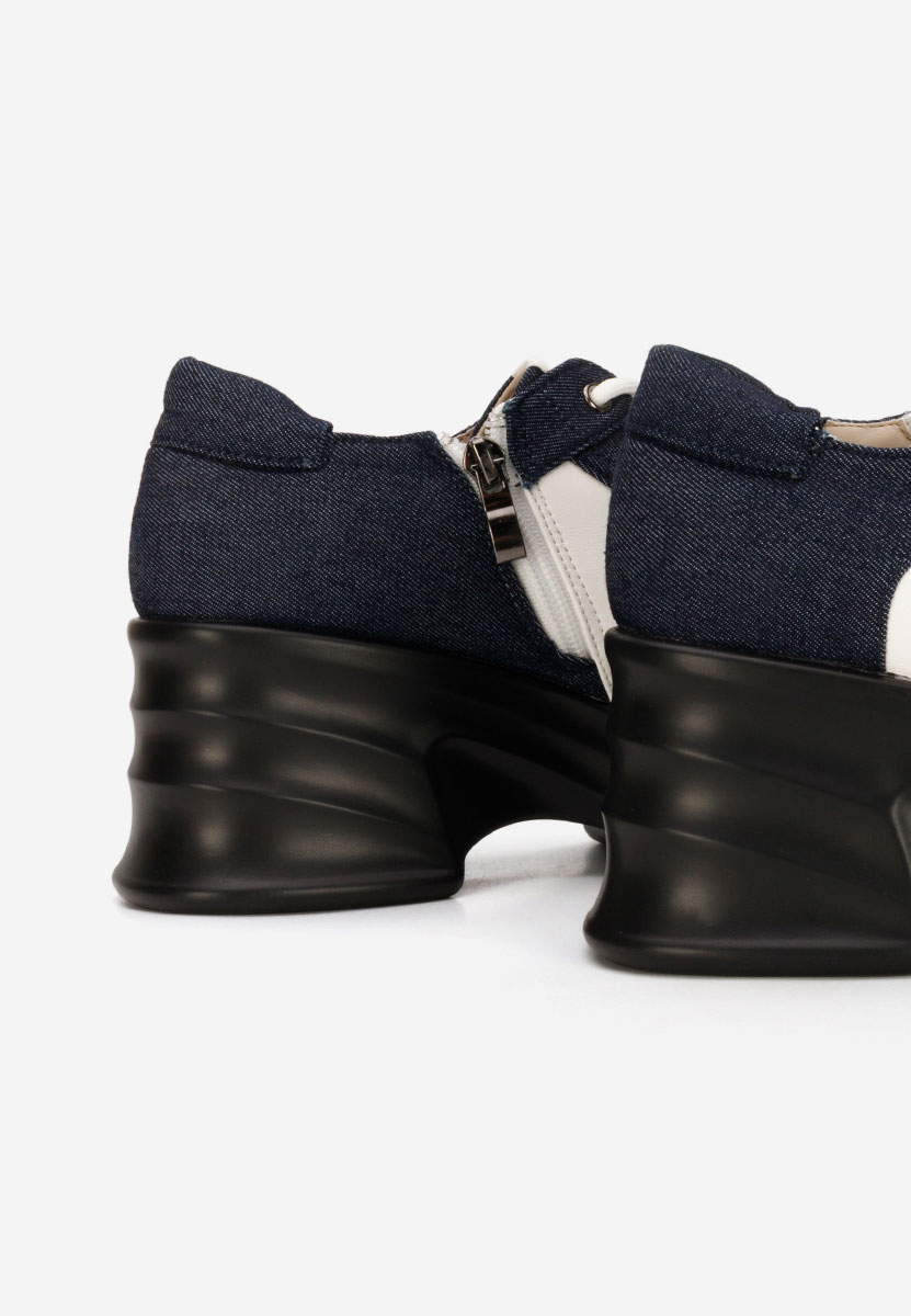 Loafers γυναικεια με τακουνι Manilla λευκά