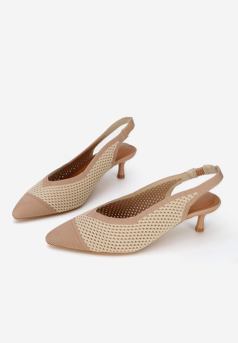 Γόβες slingback Jimenia μπεζ