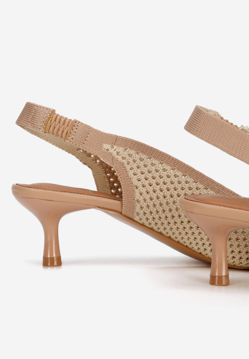 Γόβες slingback Jimenia μπεζ