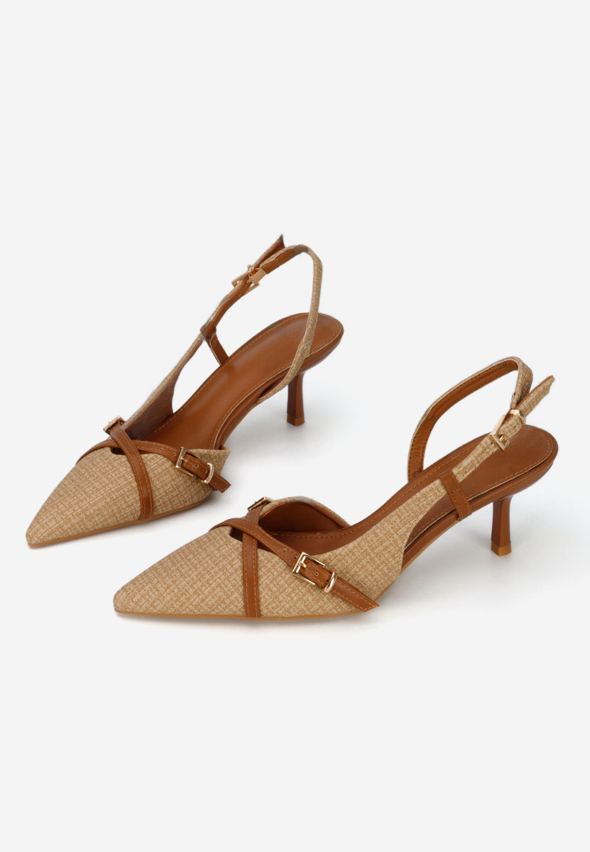 Γόβες slingback Ofeliana χακι