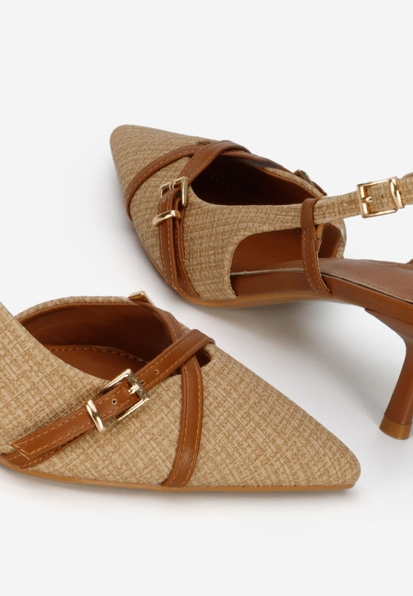 Γόβες slingback Ofeliana χακι