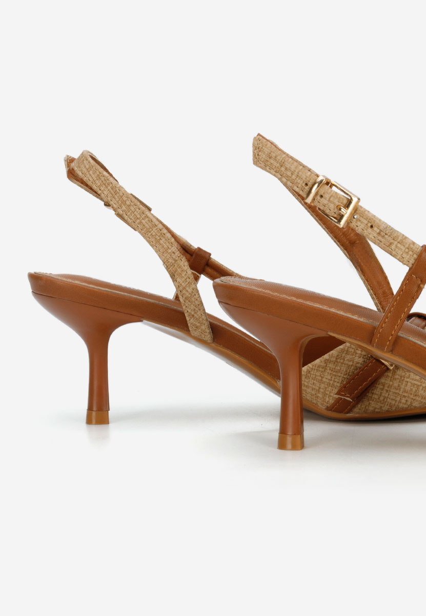 Γόβες slingback Ofeliana χακι