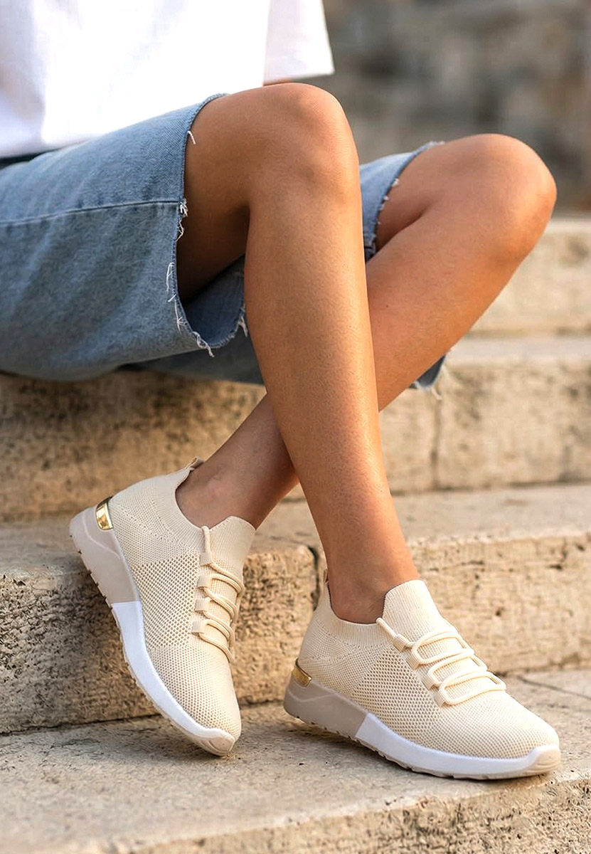Sneakers γυναικεια Bushra μπεζ