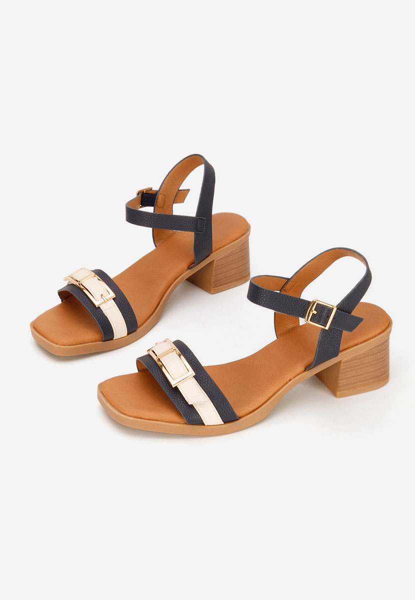 Πέδιλα με χοντρο τακουνι Iustinia Νειβι