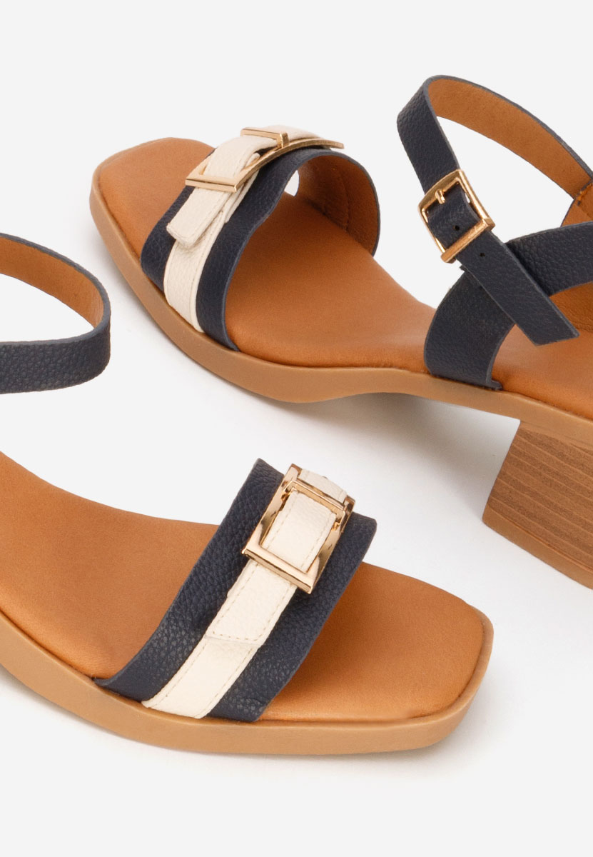 Πέδιλα με χοντρο τακουνι Iustinia Νειβι