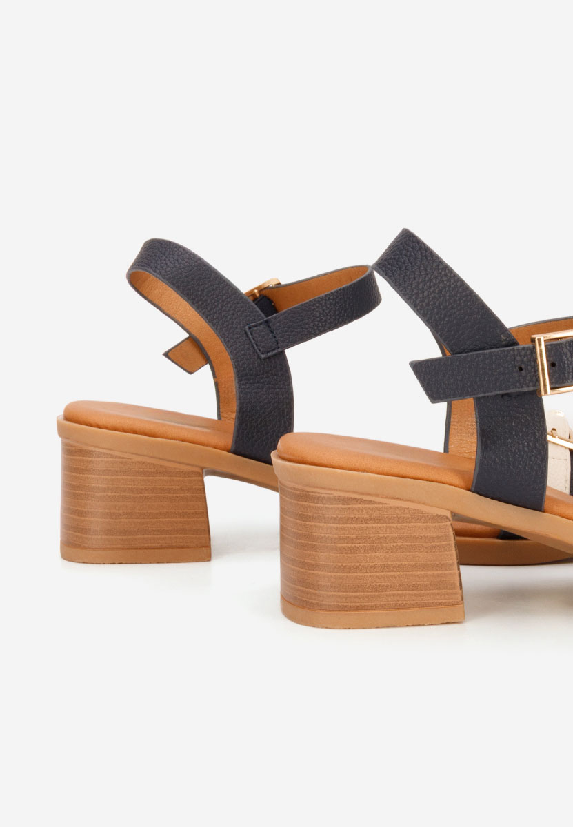 Πέδιλα με χοντρο τακουνι Iustinia Νειβι