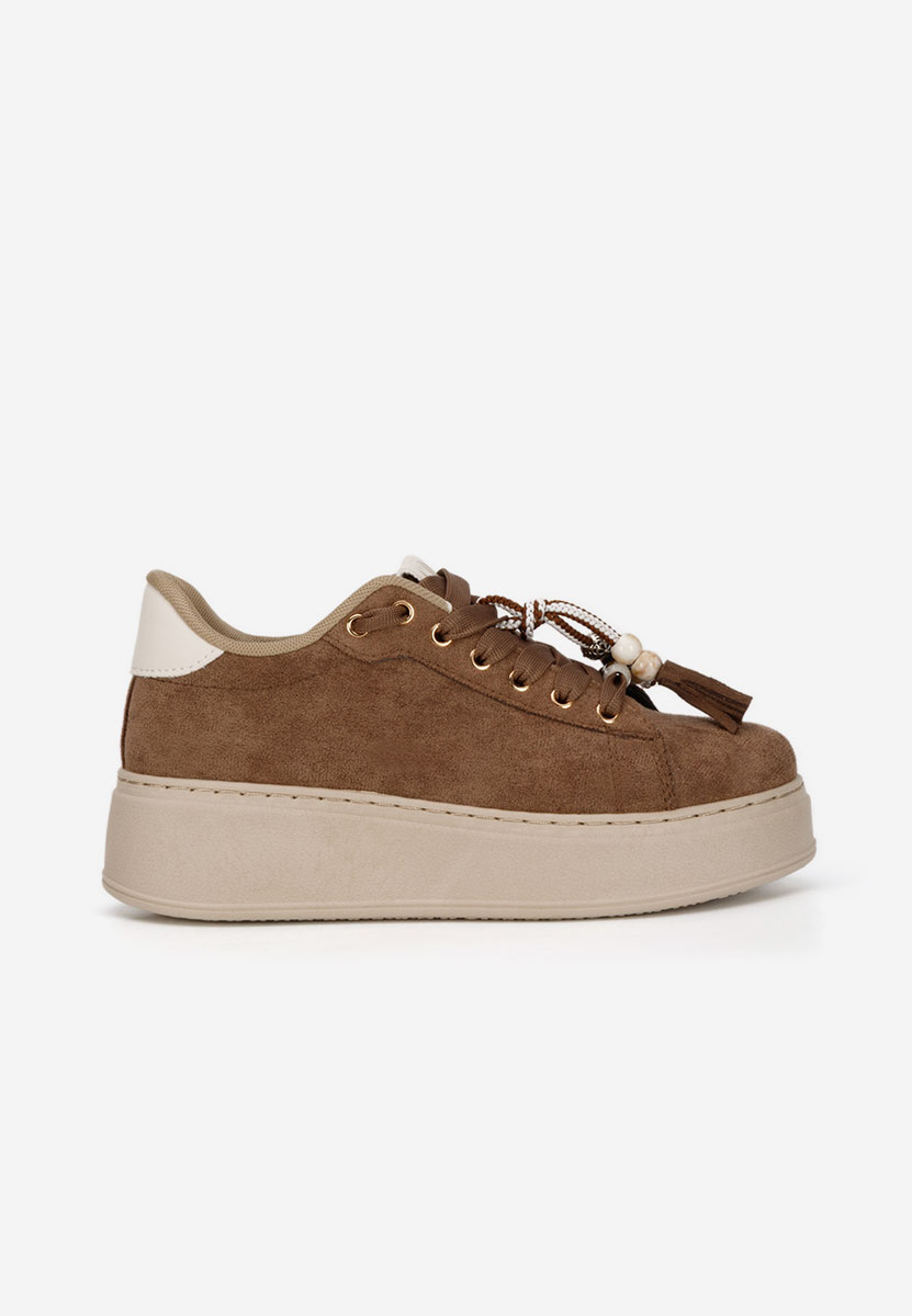 Sneakers με πλατφόρμα Zoira καφε