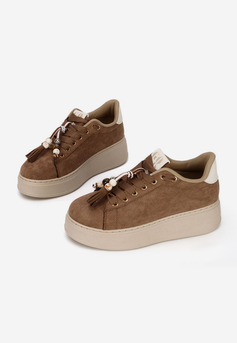 Sneakers με πλατφόρμα Zoira καφε