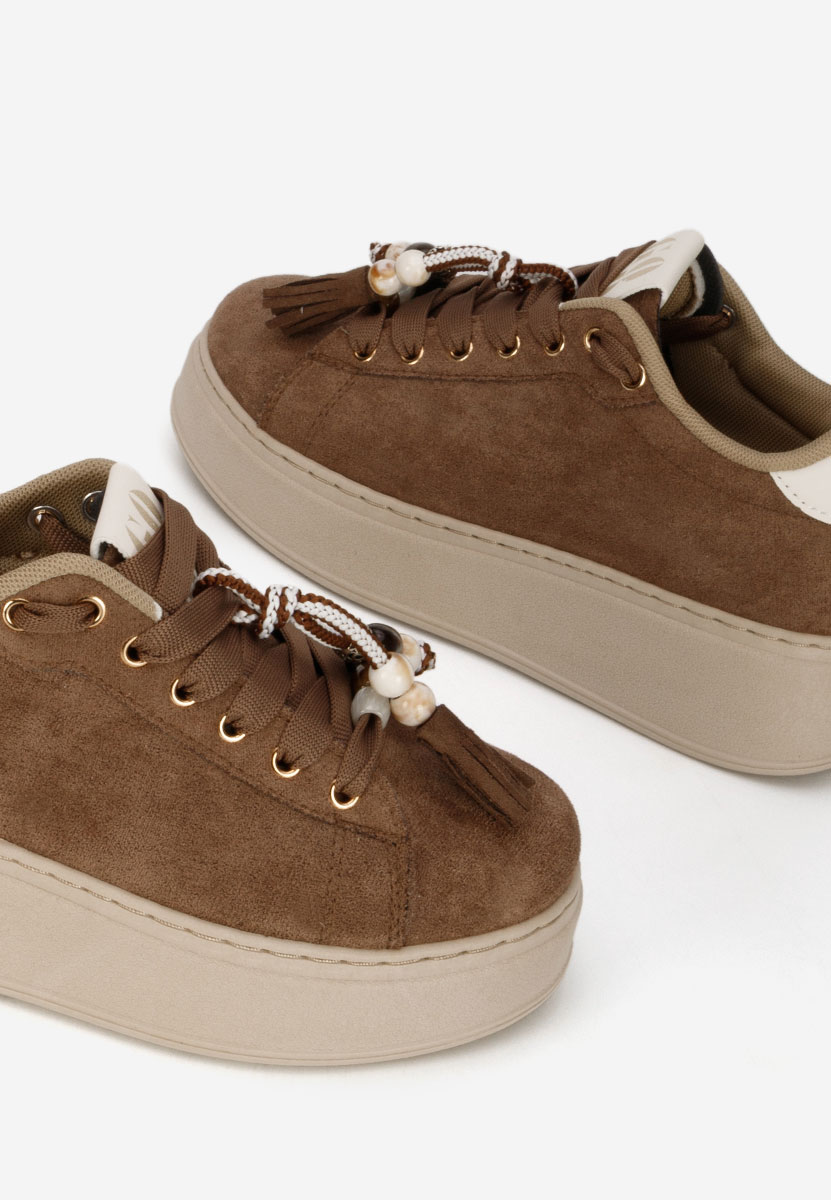 Sneakers με πλατφόρμα Zoira καφε