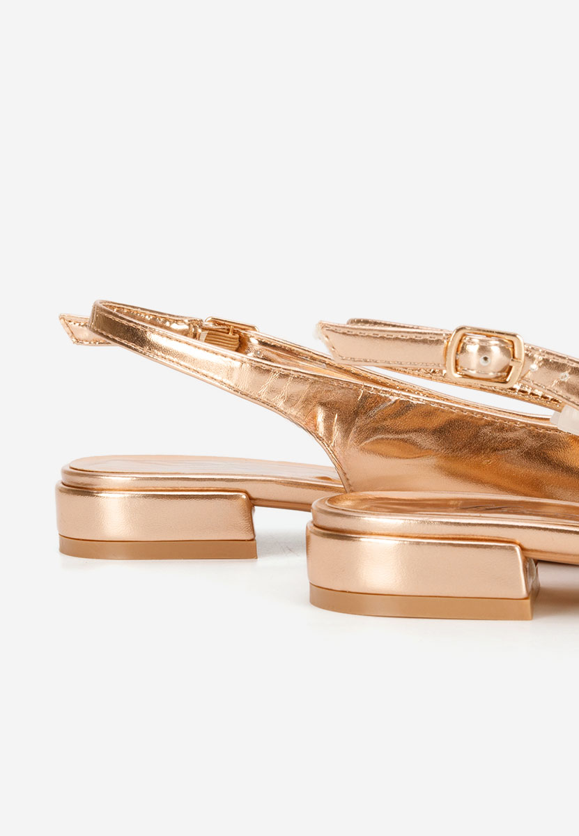 Γόβες slingback Navoia champagne