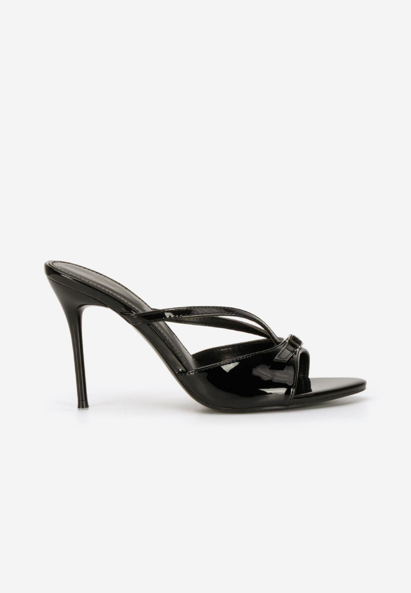 Mule με τακούνι Alessandra μαύρα