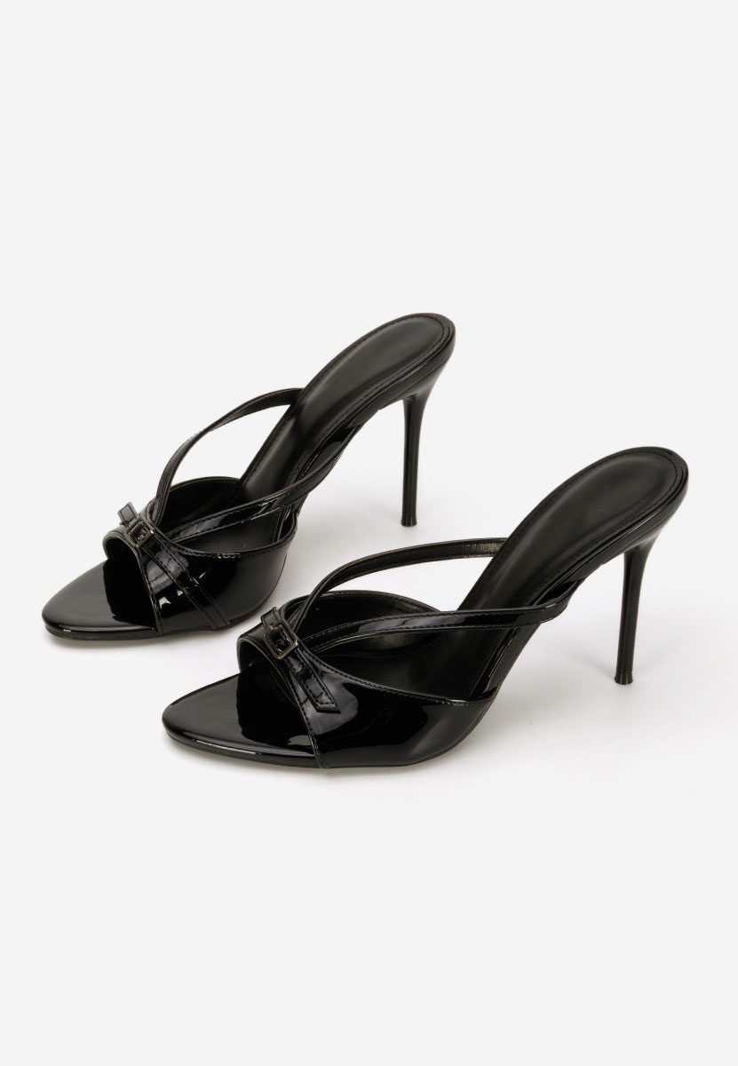 Mule με τακούνι Alessandra μαύρα