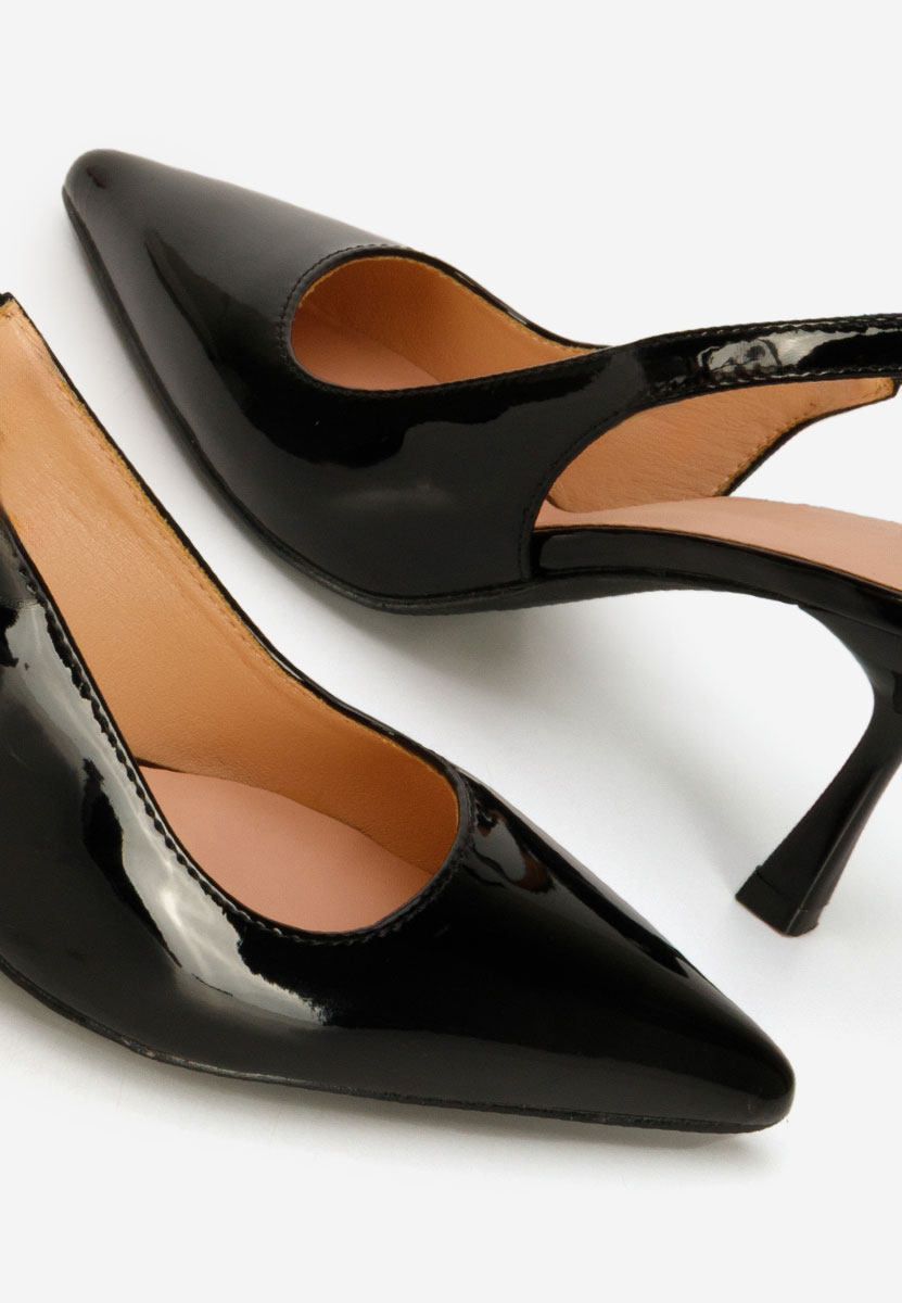 Γόβες slingback Laurina μαύρα