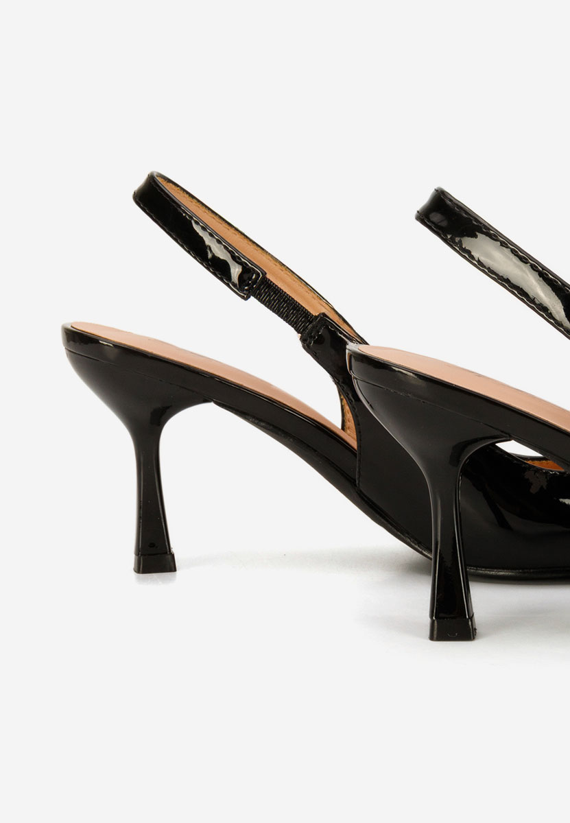 Γόβες slingback Laurina μαύρα