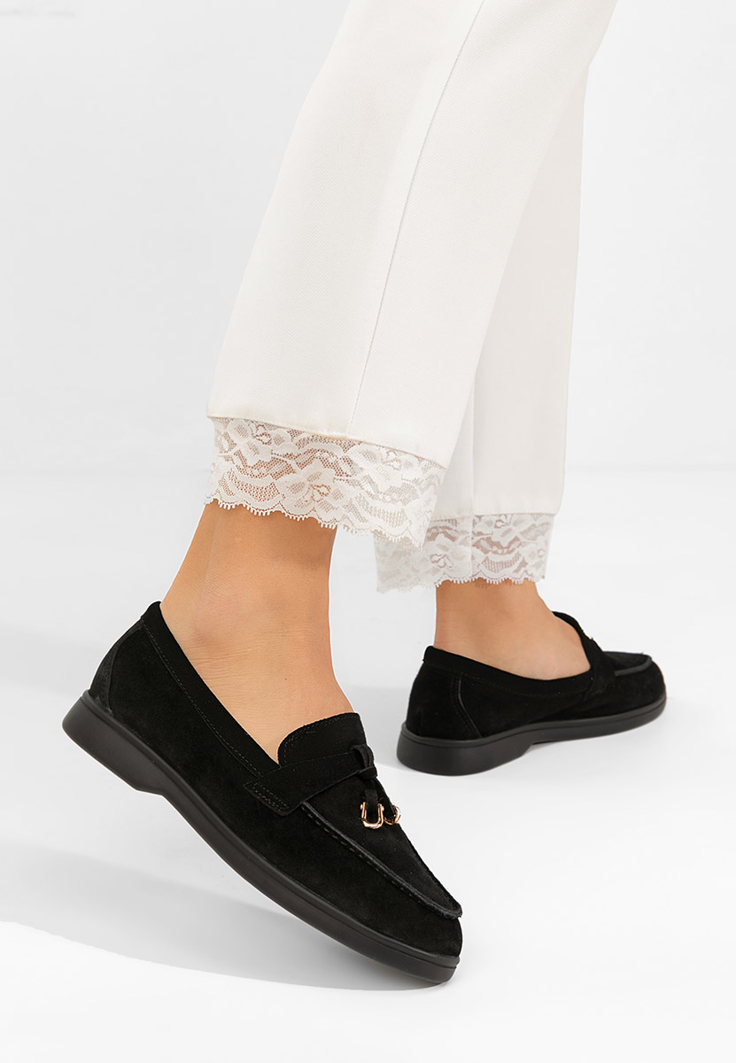 Μοκασίνια  γυναικεια Ortansa μαύρα