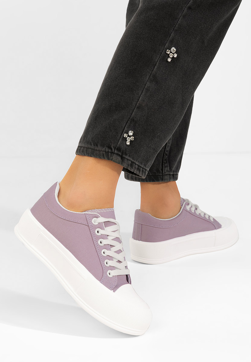 Γυναικεία πανινα πλατφόρμες Antonea μωβ