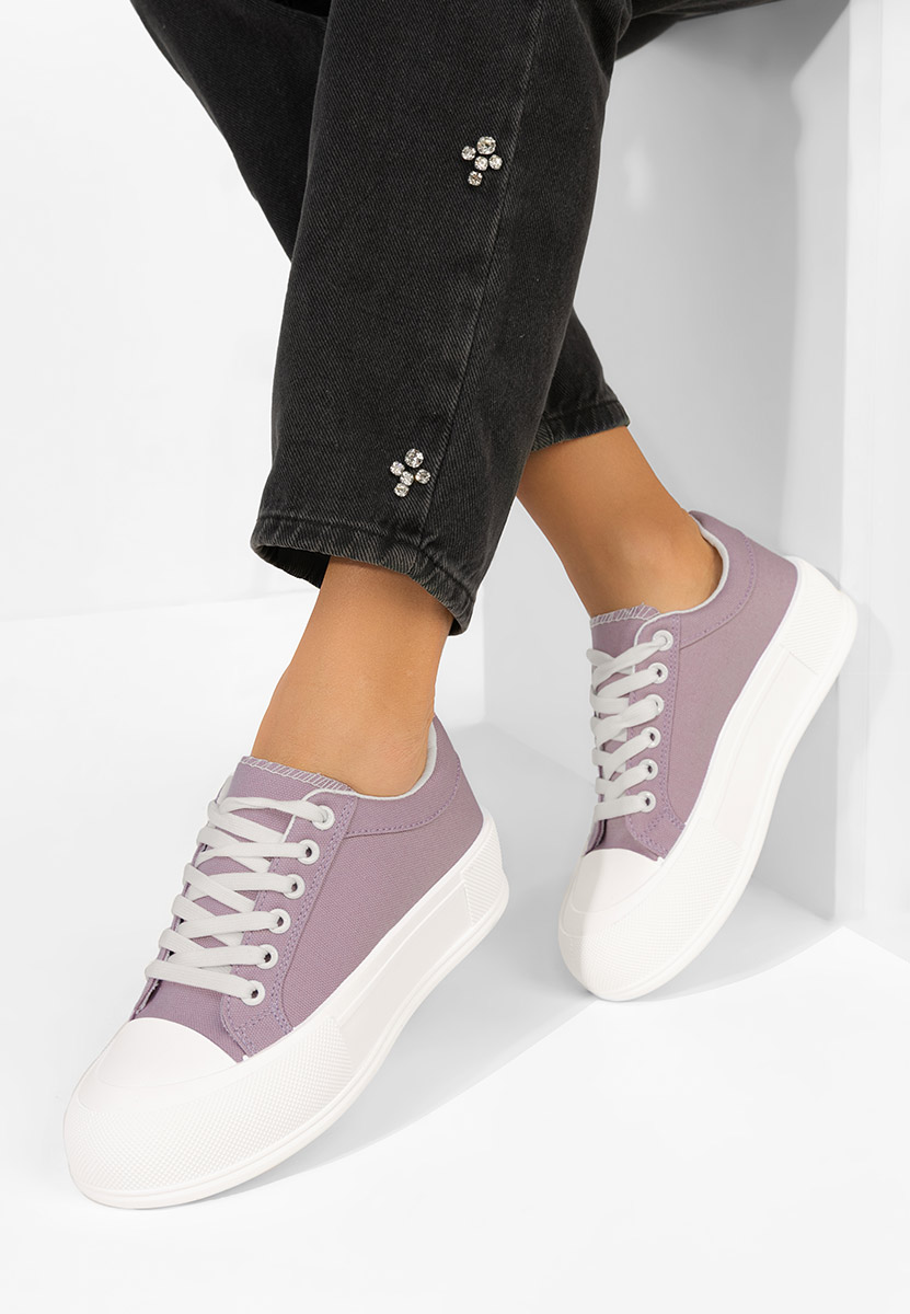 Γυναικεία πανινα πλατφόρμες Antonea μωβ