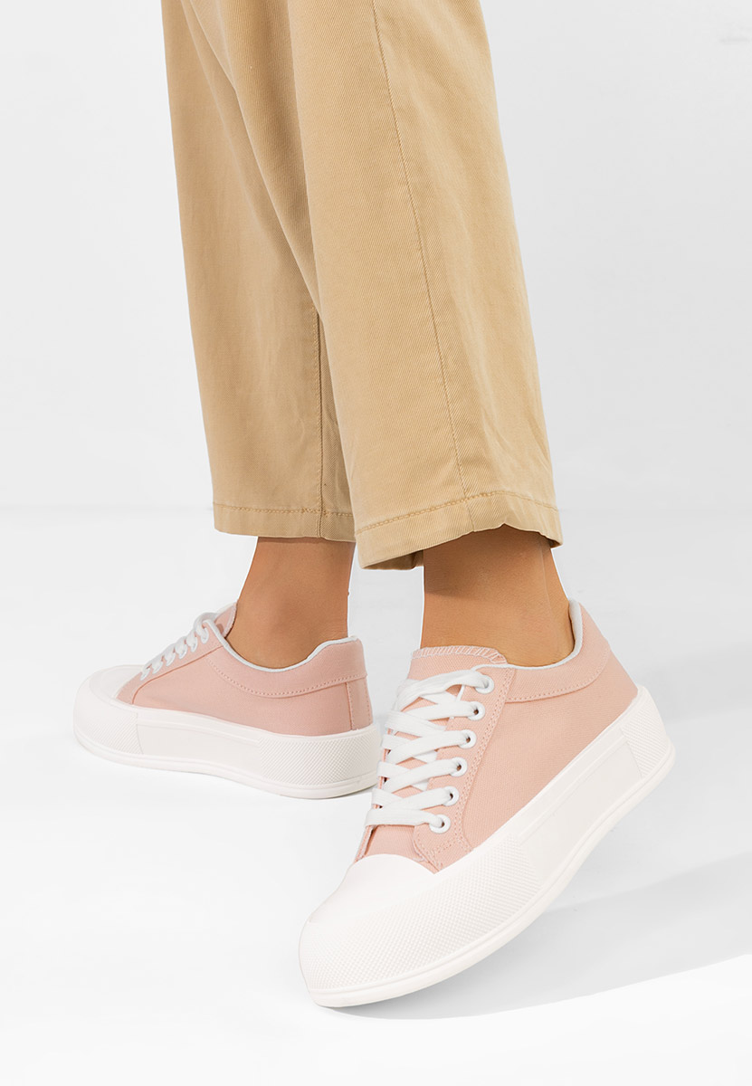 Γυναικεία πανινα πλατφόρμες Antonea ροζ