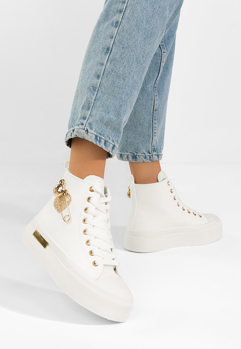 Γυναικεία sneakers αστραγάλο Irlanda λευκά