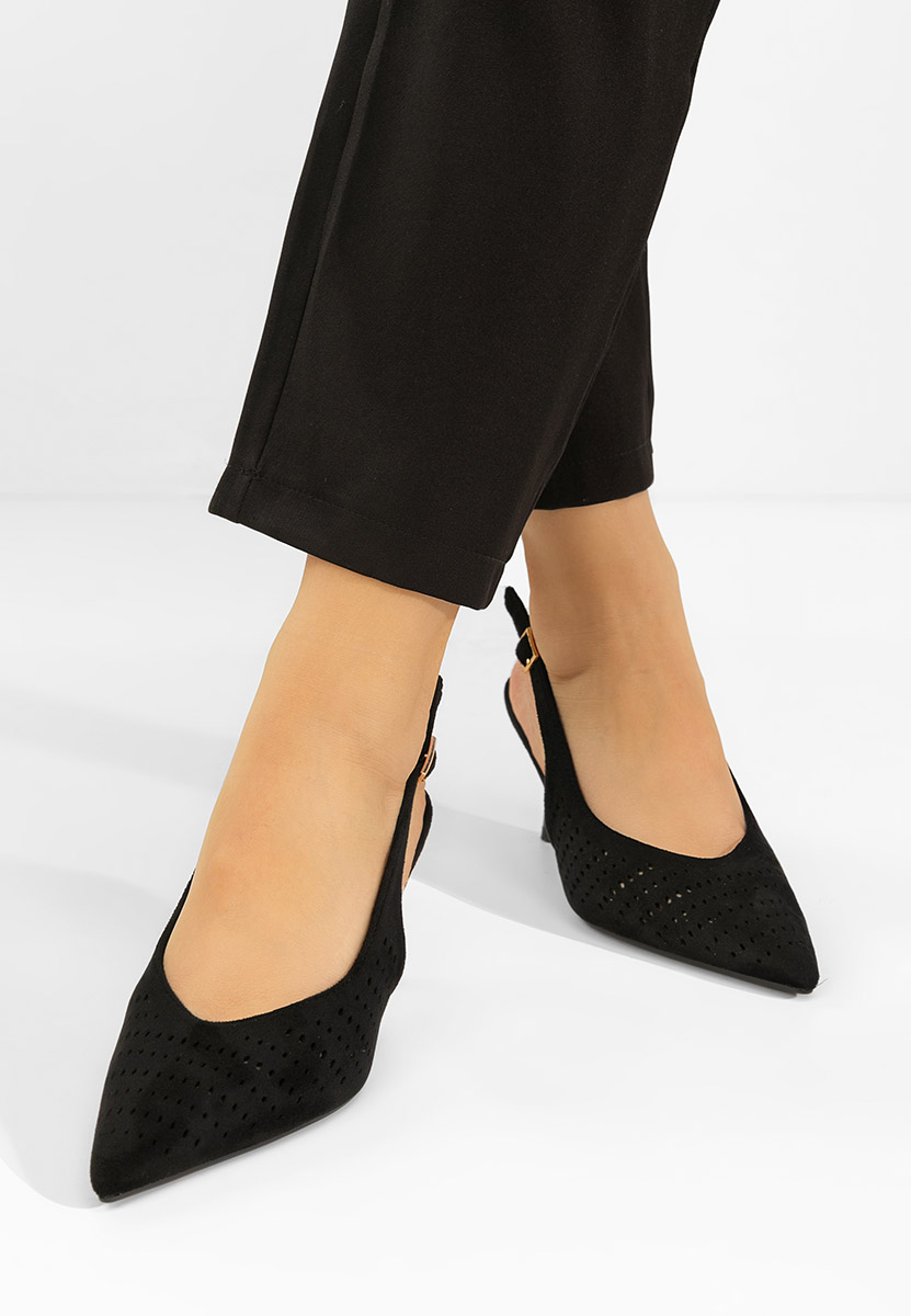 Γόβες slingback Osyana μαύρα