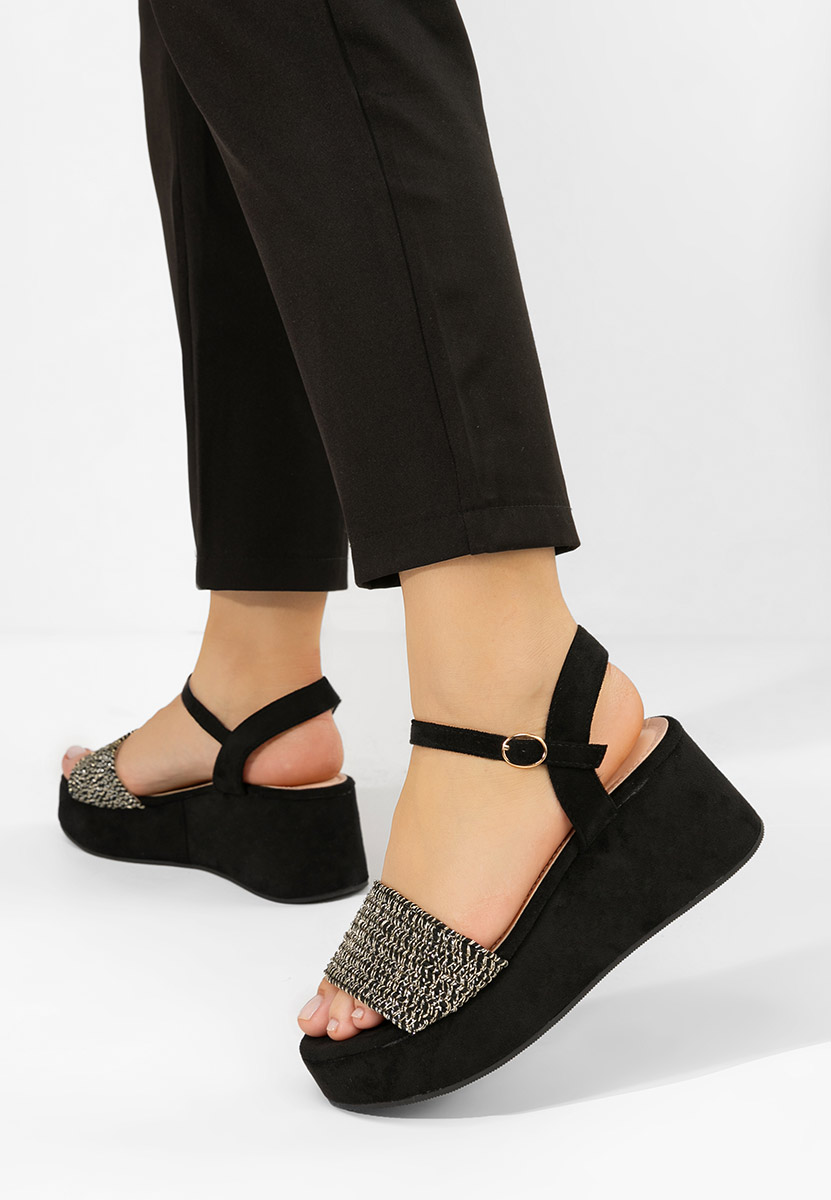 Πέδιλα πλατφορμεσ Yvania Μαύρα