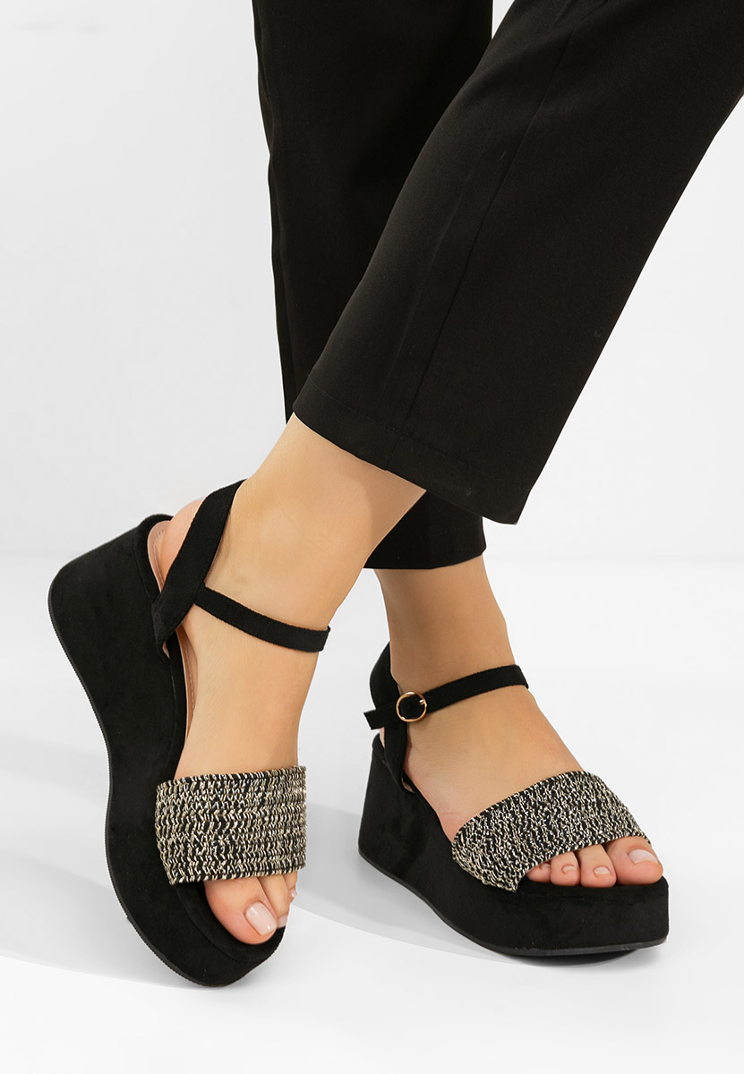 Πέδιλα πλατφορμεσ Yvania Μαύρα