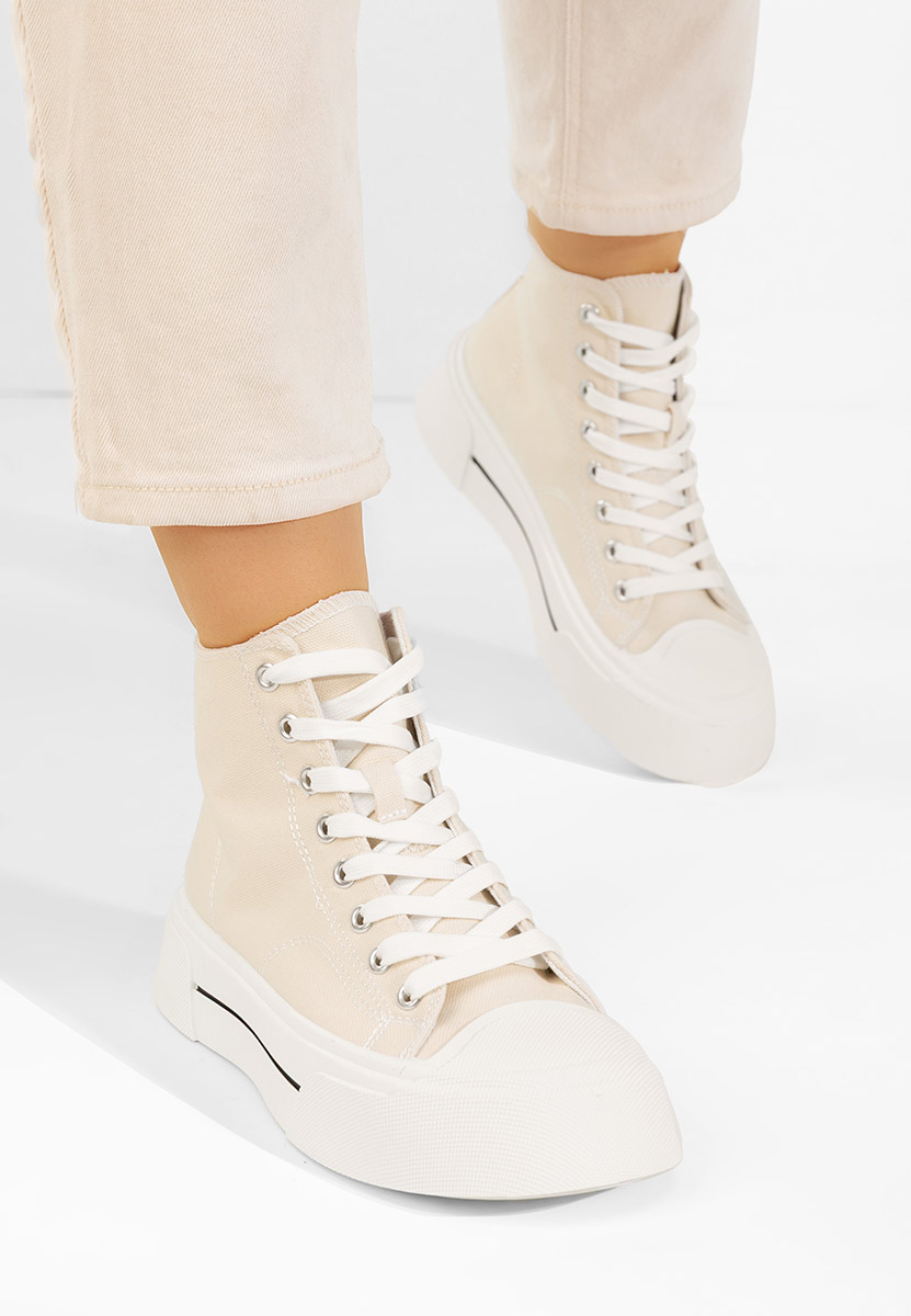 Γυναικεία sneakers αστραγάλο Minoda μπεζ