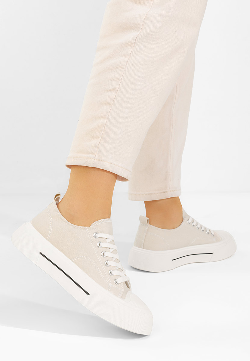 Γυναικεία sneakers Jessia μπεζ