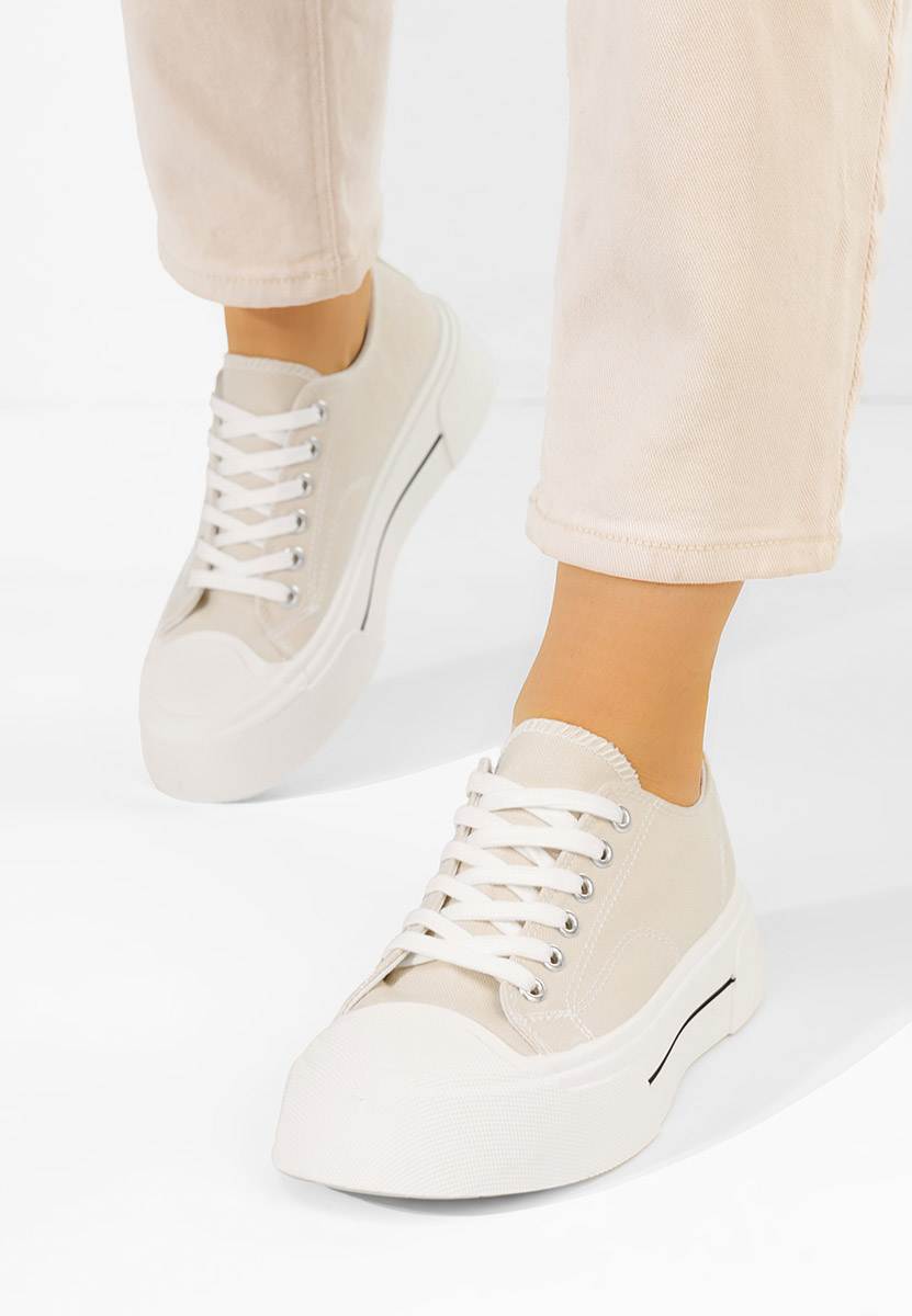 Γυναικεία sneakers Jessia μπεζ