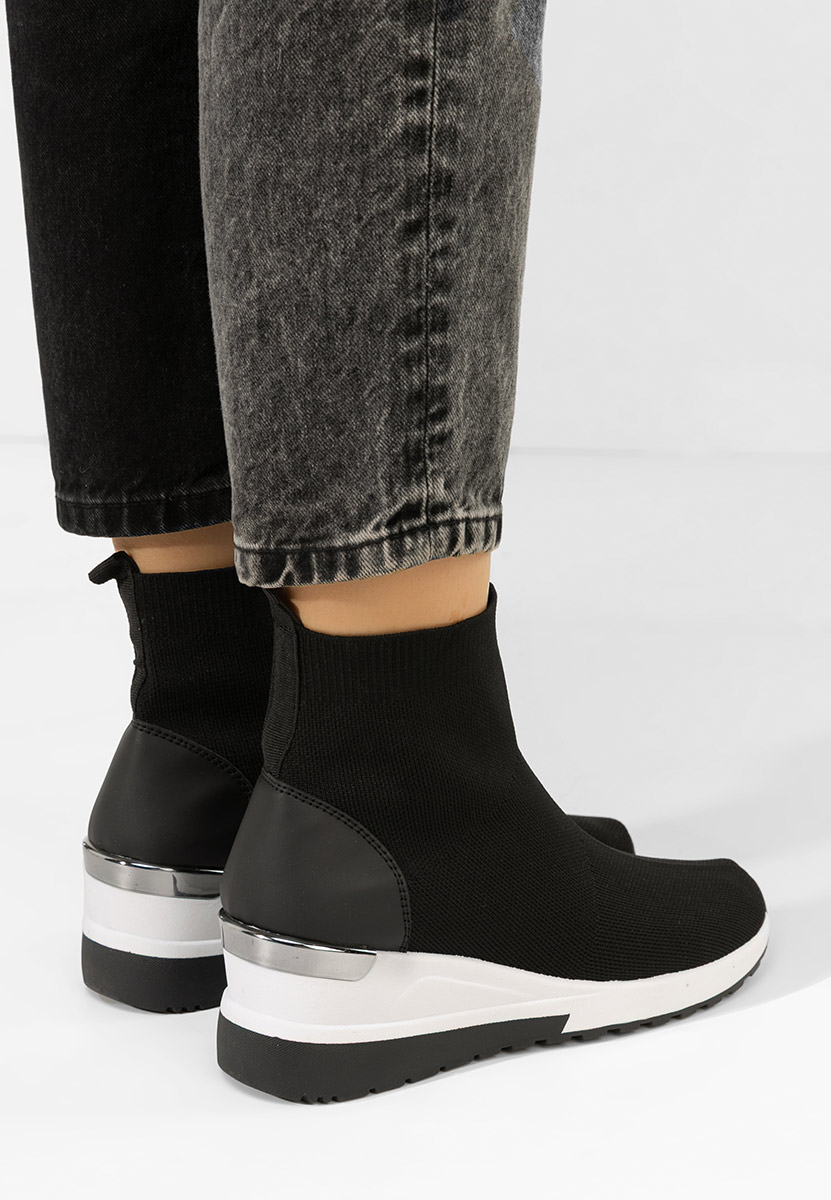 Sneakers με κάλτσα Jessina μαύρα