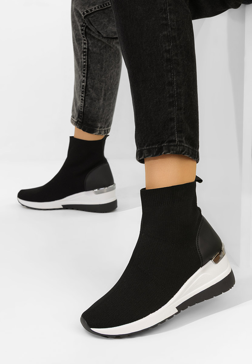 Sneakers με κάλτσα Jessina μαύρα
