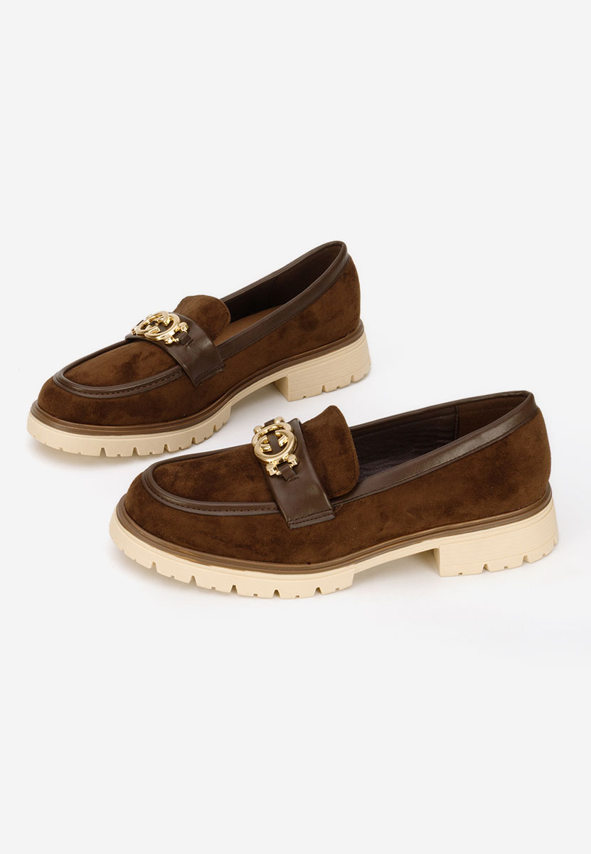 Μοκασίνια  γυναικεια Lenisia καφε