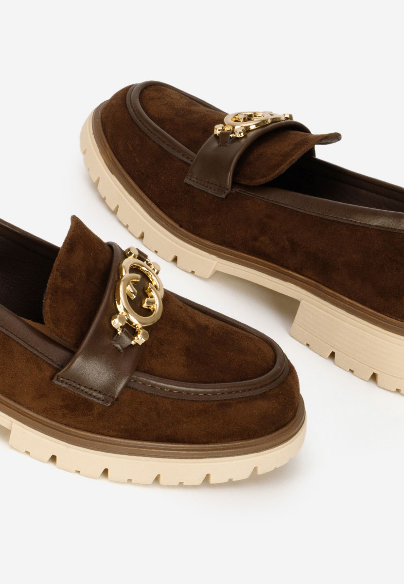 Μοκασίνια  γυναικεια Lenisia καφε