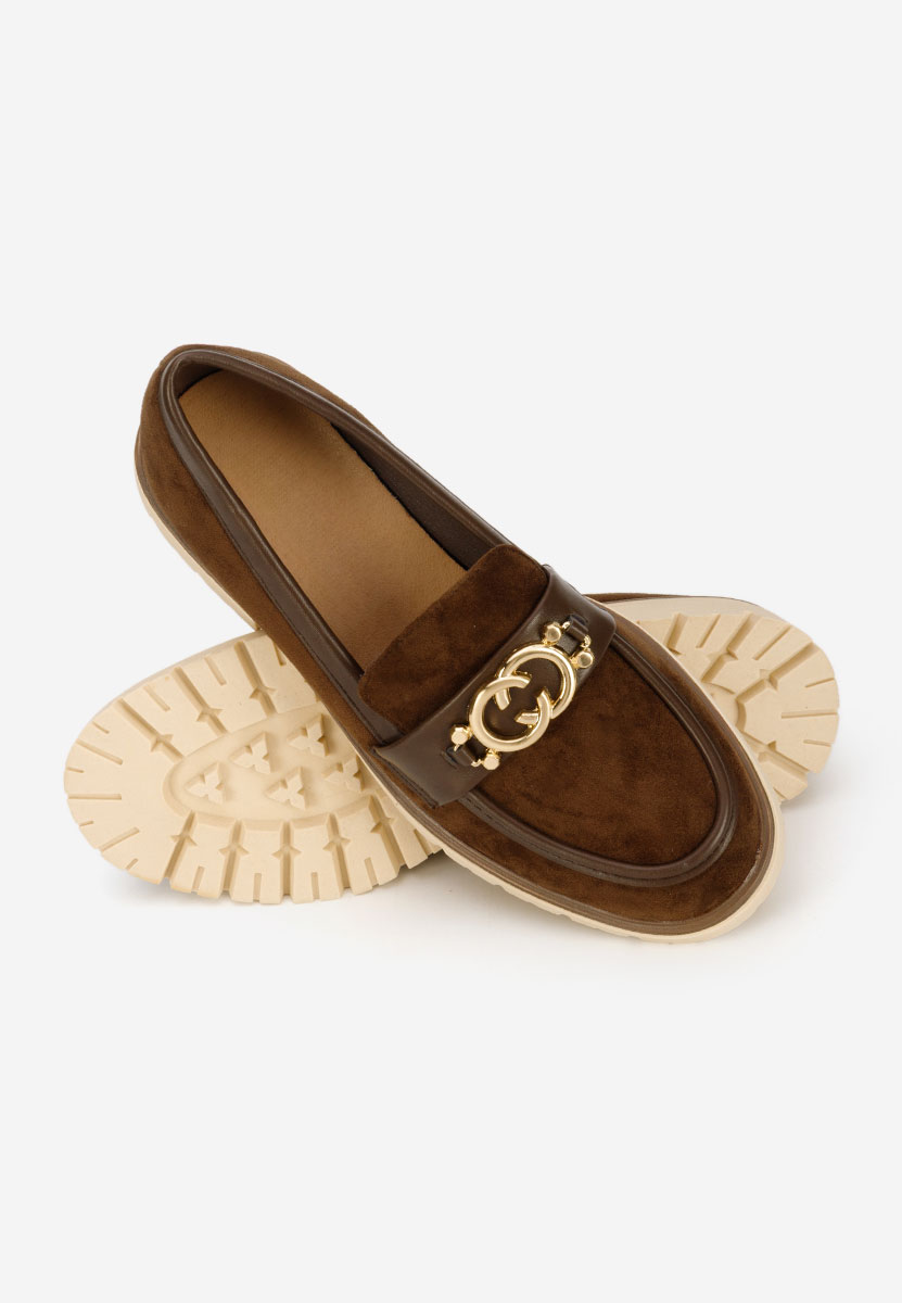 Μοκασίνια  γυναικεια Lenisia καφε