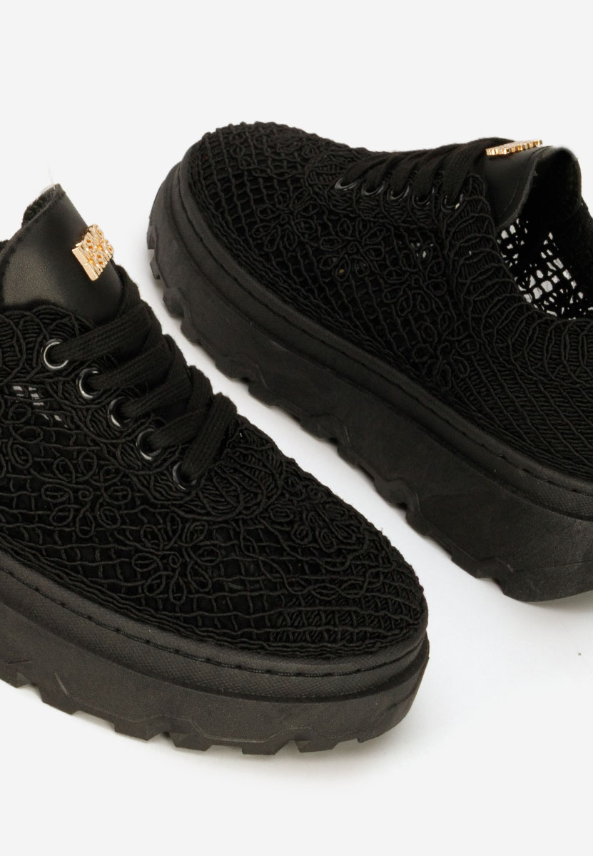 Sneakers με πλατφόρμα Rossela μαύρα