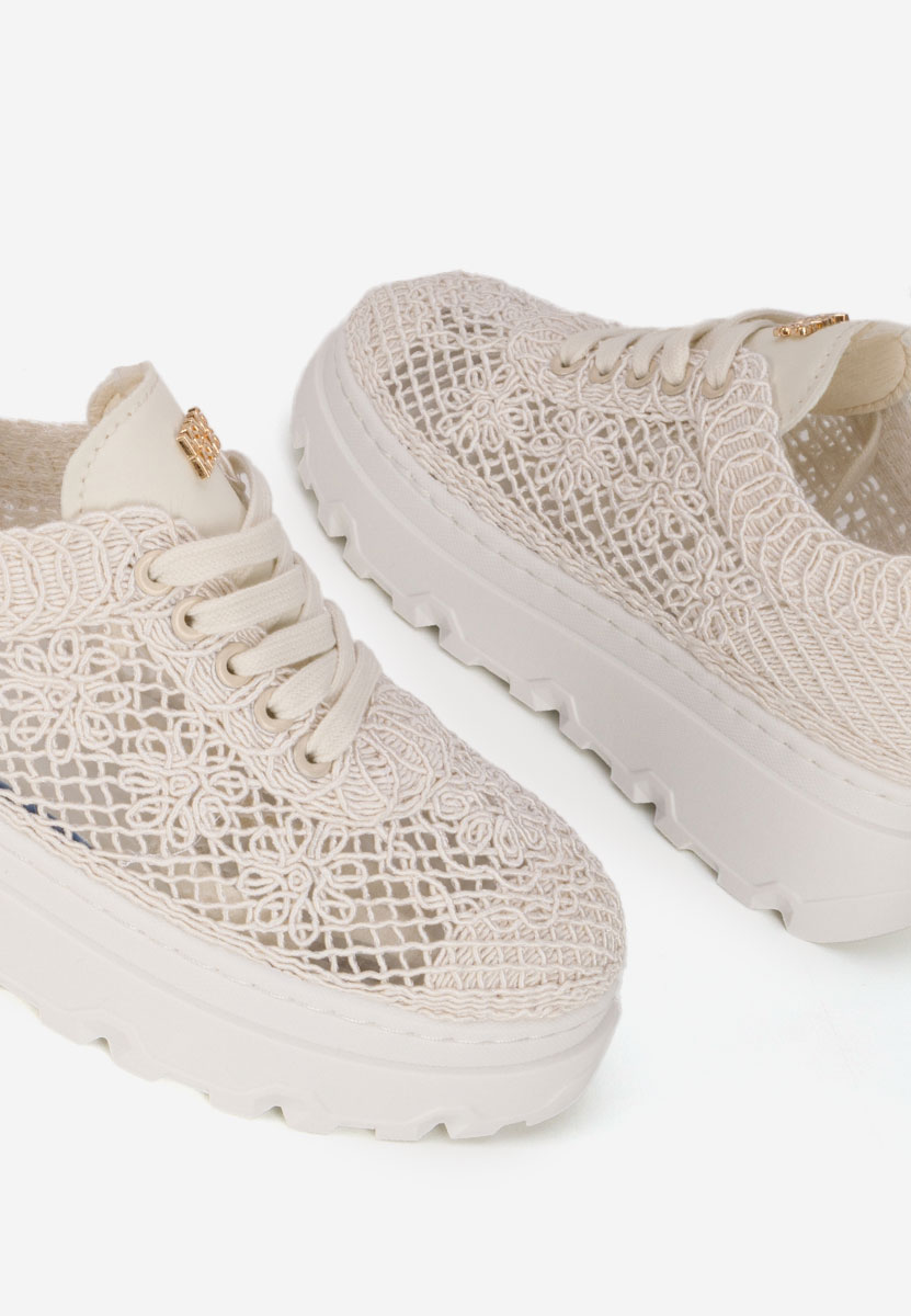 Sneakers με πλατφόρμα Rossela μπεζ