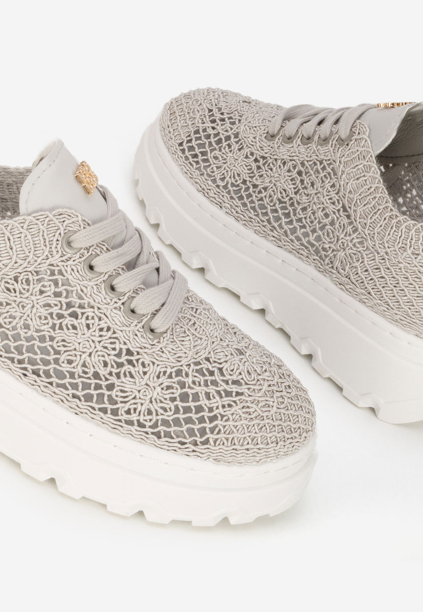 Sneakers με πλατφόρμα Rossela γκρι