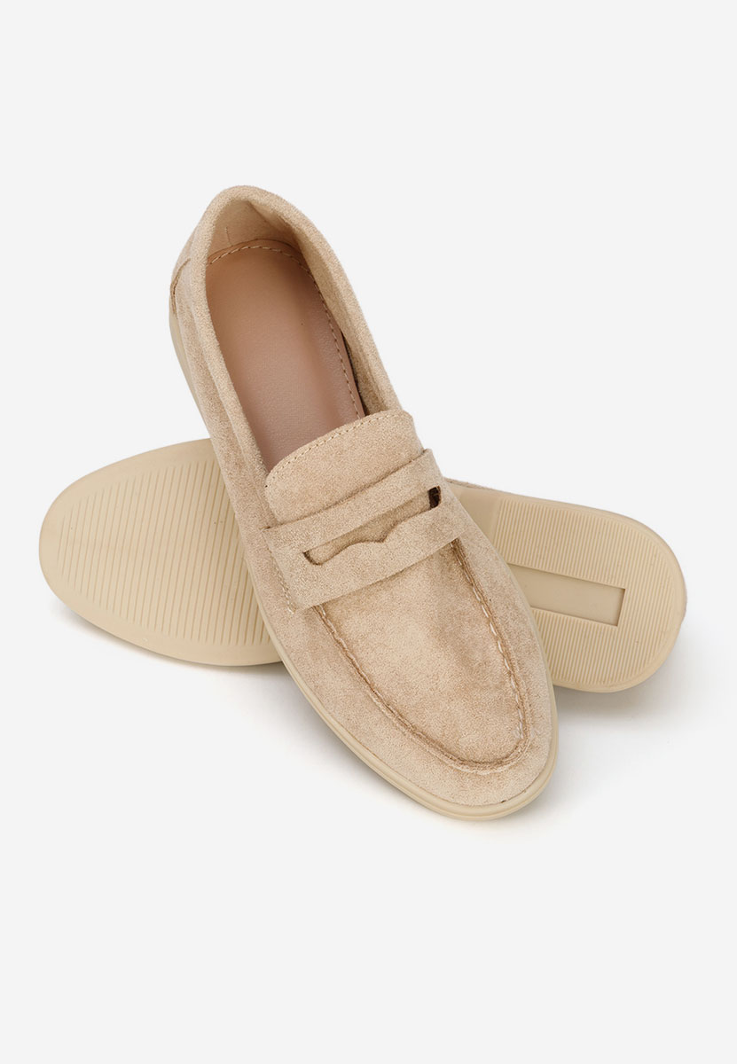 Μοκασίνια γυναικεια Hesika μπεζ