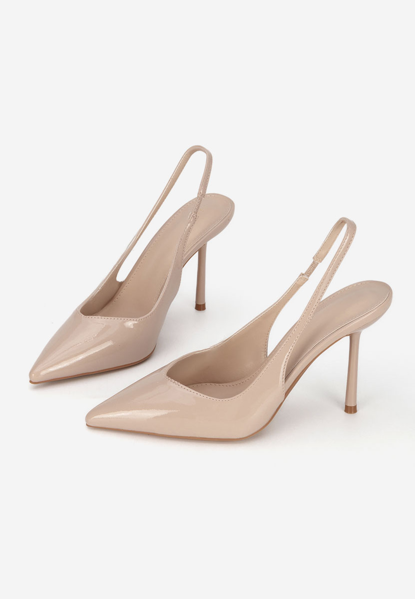 Γόβες slingback Kity μπεζ