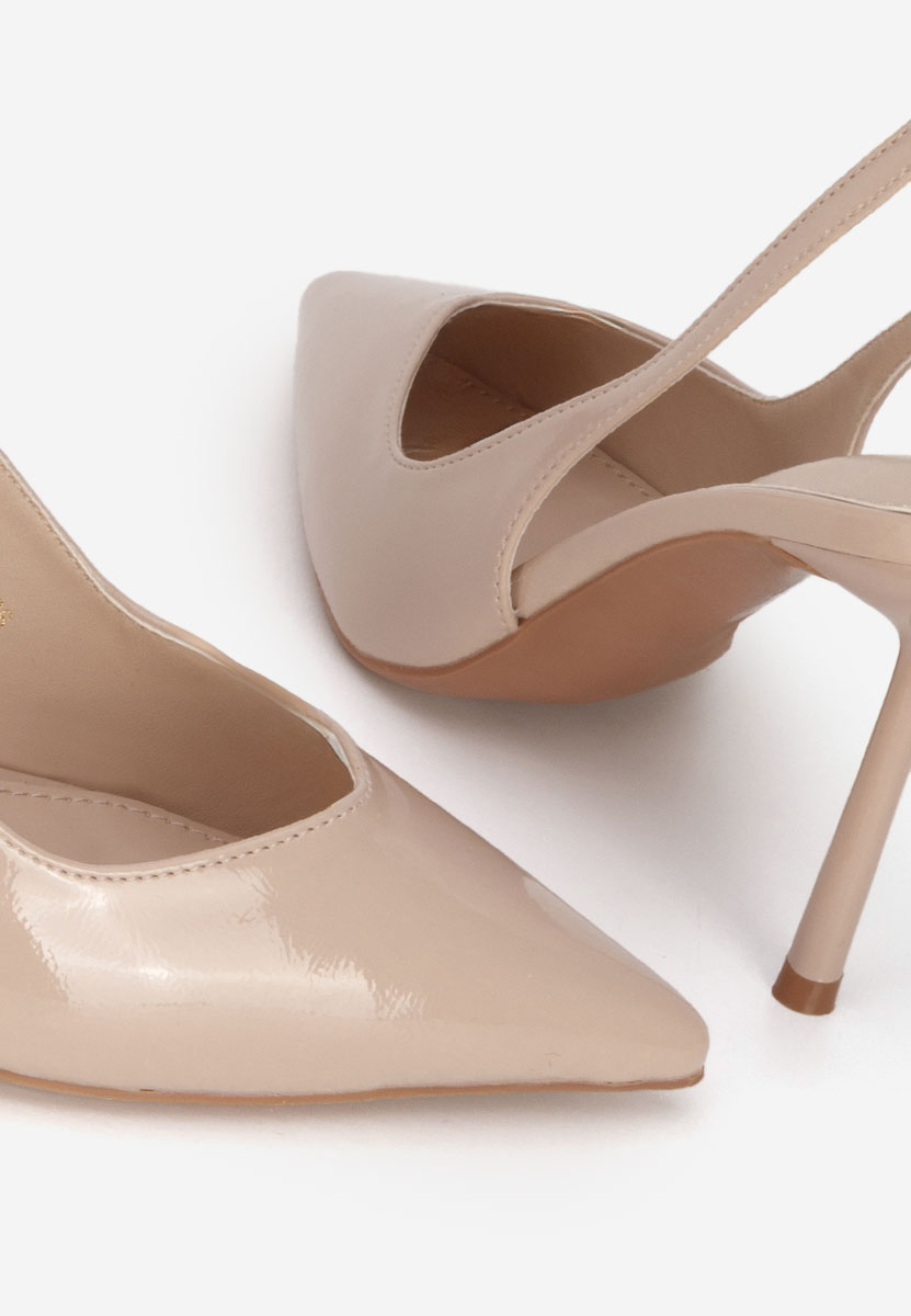 Γόβες slingback Kity μπεζ